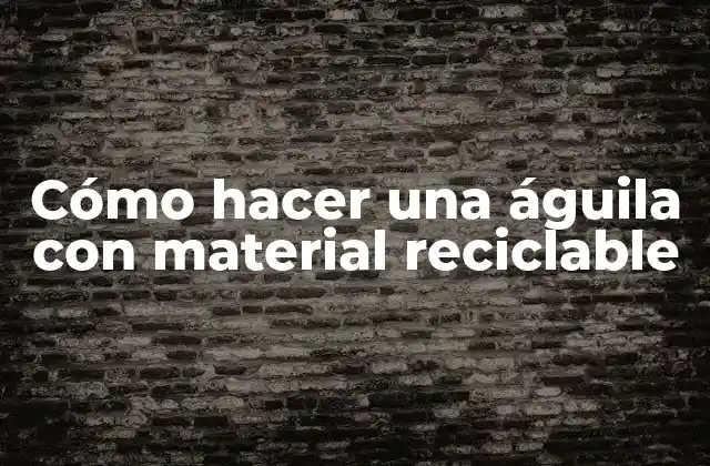 Cómo Hacer una Águila con Material Reciclable