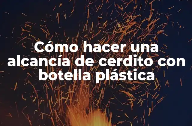 Alcancía de cerdito con botella plástica: una forma divertida de ahorrar dinero