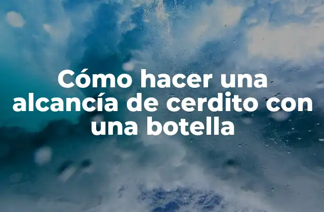 Cómo hacer una alcancía de cerdito con una botella