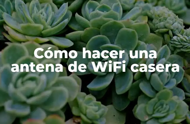 Cómo Hacer una Antena de Wifi Casera