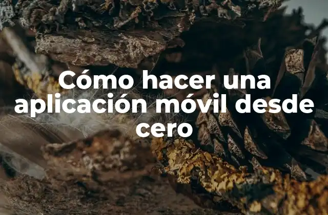 Cómo Hacer una Aplicación Móvil desde Cero