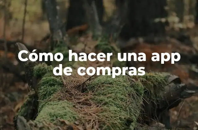 Cómo Hacer una App de Compras