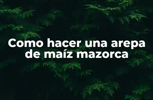 Como Hacer una Arepa de Maíz Mazorca