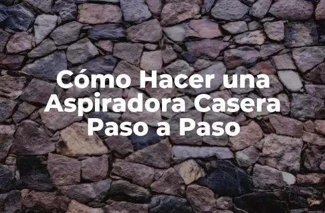 Cómo Hacer una Aspiradora Casera Paso a Paso