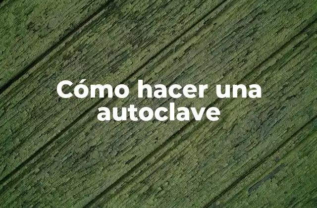 Cómo Hacer una Autoclave 2 ¿Qué es una autoclave y para qué sirve?