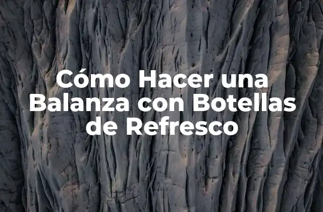 Cómo Hacer una Balanza con Botellas de Refresco