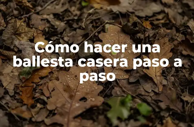 Cómo Hacer una Ballesta Casera Paso a Paso