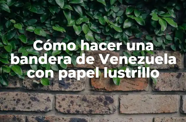 Cómo Hacer una Bandera de Venezuela con Papel Lustrillo