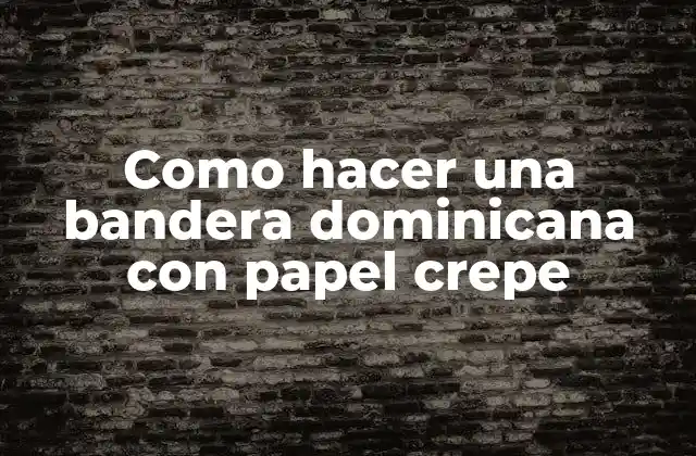 Como Hacer una Bandera Dominicana con Papel Crepe