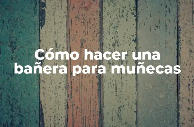 Cómo Hacer una Bañera para Muñecas