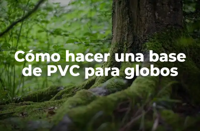 Cómo Hacer una Base de Pvc para Globos