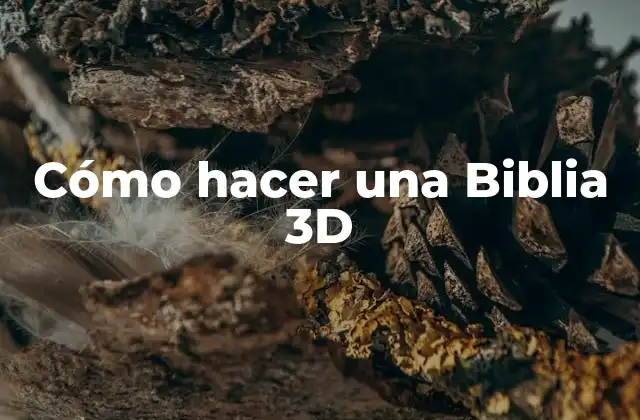 ¿Qué es una Biblia 3D y para qué sirve?