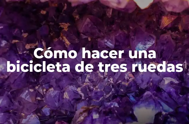 Cómo Hacer una Bicicleta de Tres Ruedas