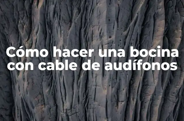 Cómo Hacer una Bocina con Cable de Audífonos 2 ¿Qué es una bocina con cable de audífonos y para qué sirve?