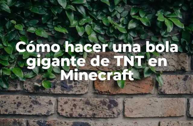 Cómo Hacer una Bola Gigante de Tnt en Minecraft