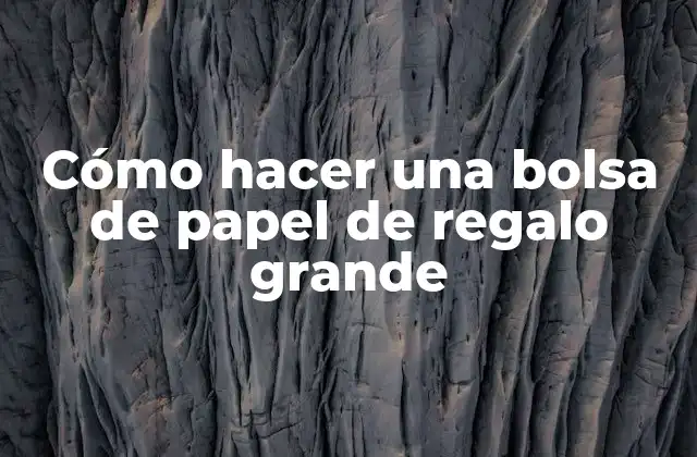 Cómo Hacer una Bolsa de Papel de Regalo Grande