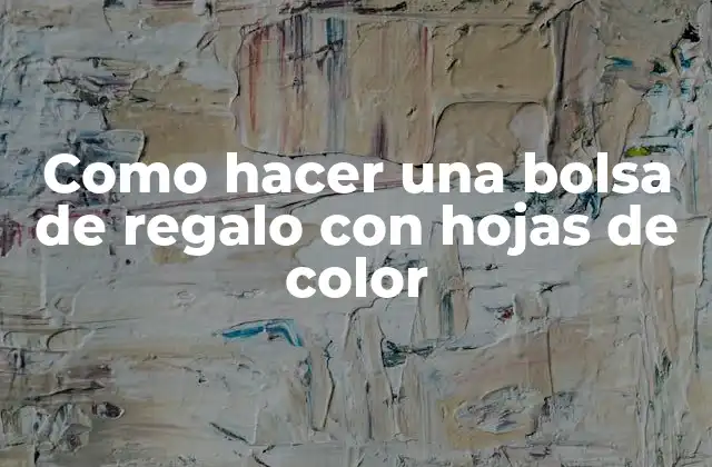 Como Hacer una Bolsa de Regalo con Hojas de Color