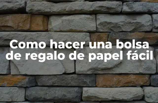 Como Hacer una Bolsa de Regalo de Papel Fácil
