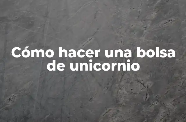 ¿Qué es una bolsa de unicornio?