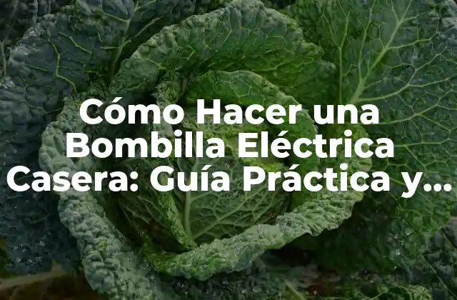Cómo Hacer una Bombilla Eléctrica Casera: Guía Práctica y Segura