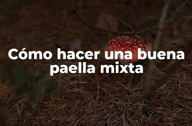 Cómo Hacer una Buena Paella Mixta