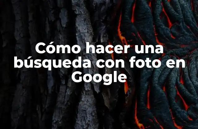 Cómo Hacer una Búsqueda con Foto en Google