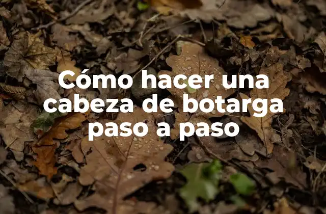 Cómo Hacer una Cabeza de Botarga Paso a Paso