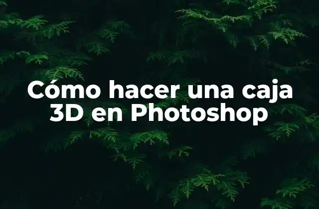 Cómo Hacer una Caja 3d en Photoshop