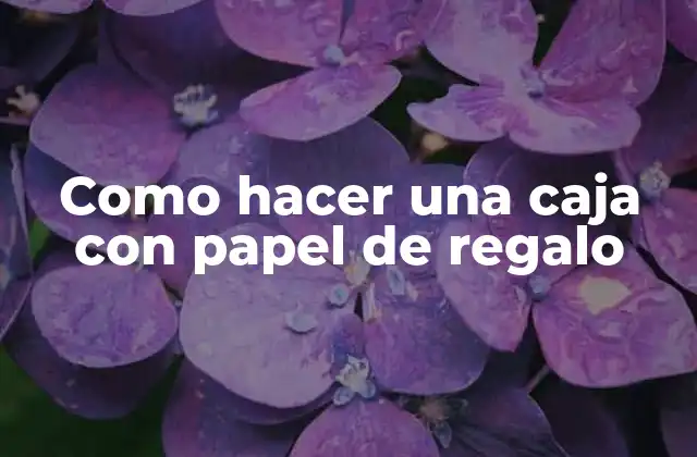 Como Hacer una Caja con Papel de Regalo