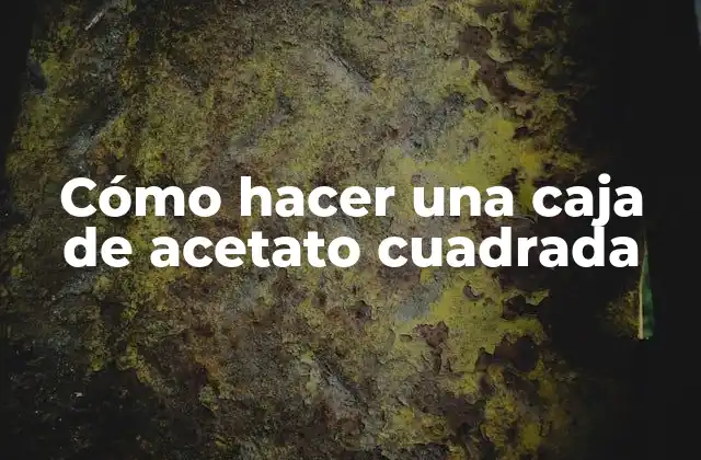 Cómo Hacer una Caja de Acetato Cuadrada