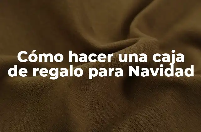 Cómo Hacer una Caja de Regalo para Navidad