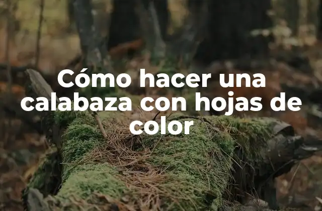 Cómo Hacer una Calabaza con Hojas de Color