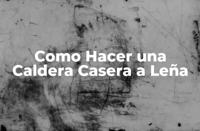 Como Hacer una Caldera Casera a Leña