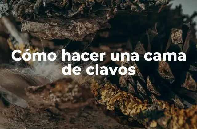 Cómo Hacer una Cama de Clavos
