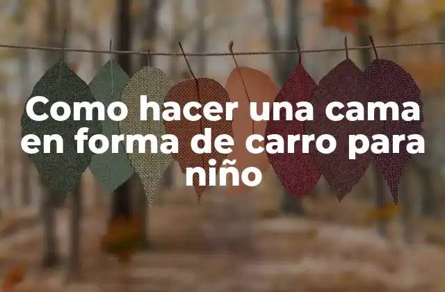 Como Hacer una Cama en Forma de Carro para Niño