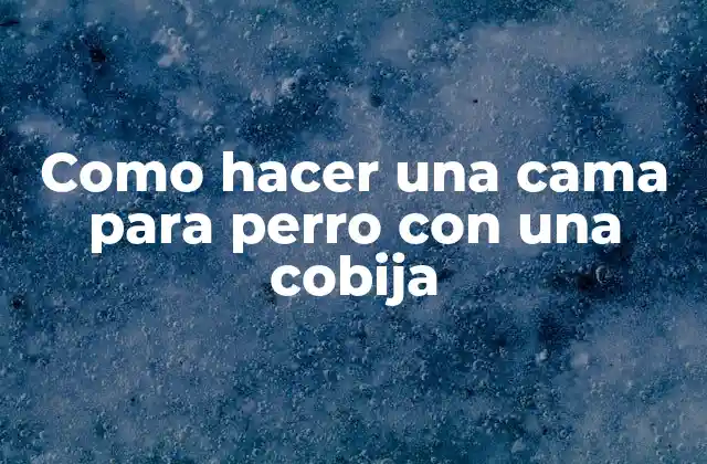 Como Hacer una Cama para Perro con una Cobija