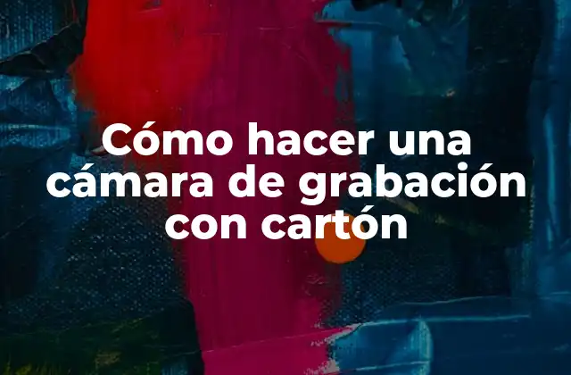 Cómo Hacer una Cámara de Grabación con Cartón