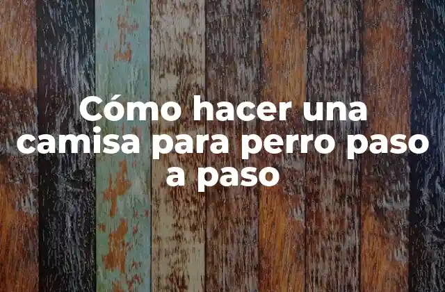 Cómo hacer una camisa para perro paso a paso