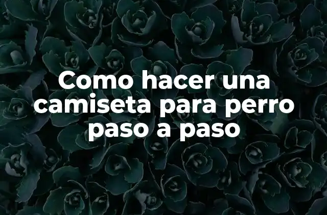 Como Hacer una Camiseta para Perro Paso a Paso