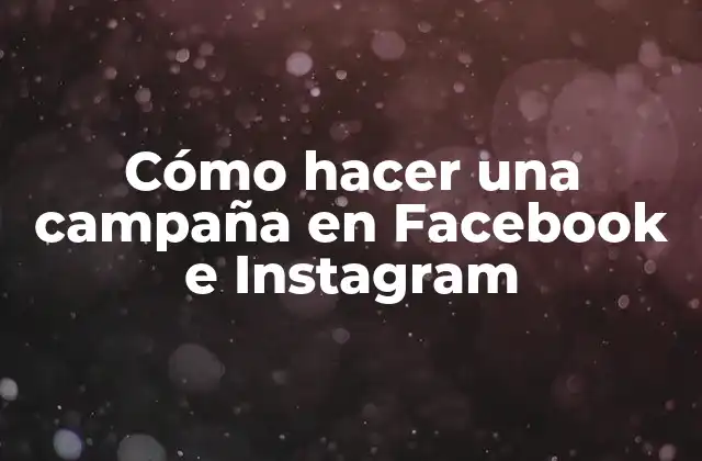 Cómo Hacer una Campaña en Facebook e Instagram 2 ¿Qué es una campaña en Facebook e Instagram?