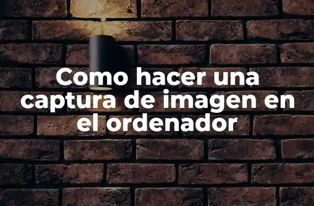 Como Hacer una Captura de Imagen en el Ordenador