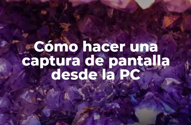 Cómo Hacer una Captura de Pantalla desde la Pc