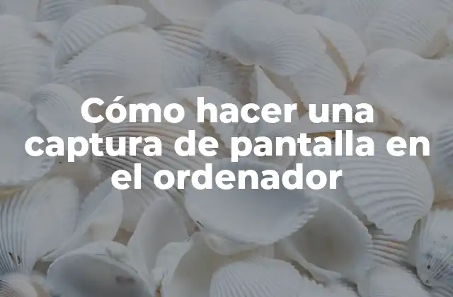 Cómo Hacer una Captura de Pantalla en el Ordenador