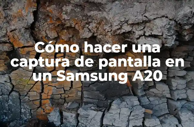 Cómo Hacer una Captura de Pantalla en un Samsung A20