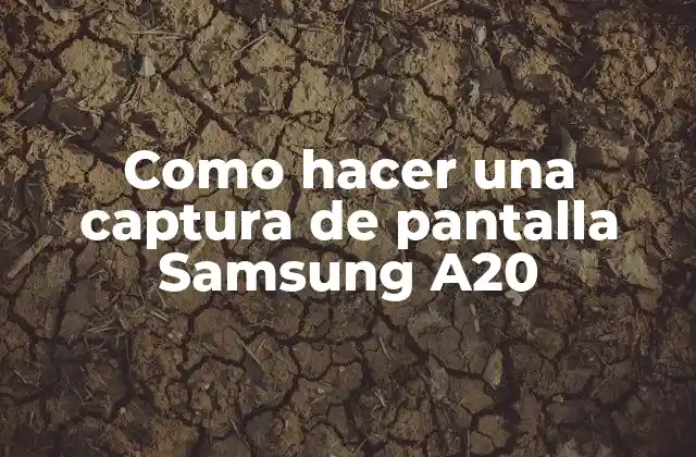 Como Hacer una Captura de Pantalla Samsung A20