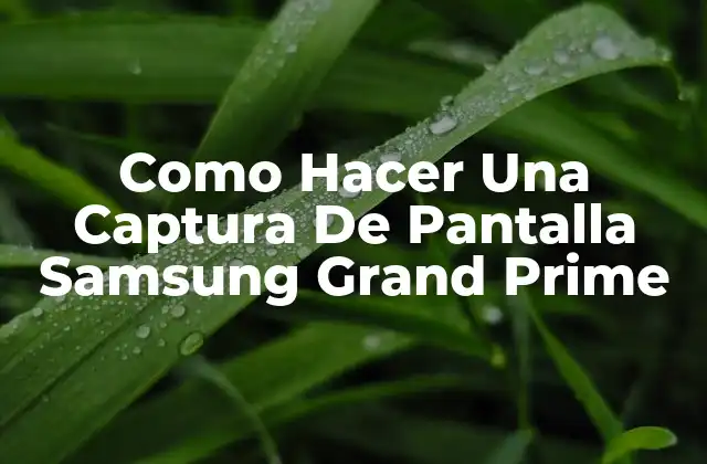 Como Hacer una Captura de Pantalla Samsung Grand Prime