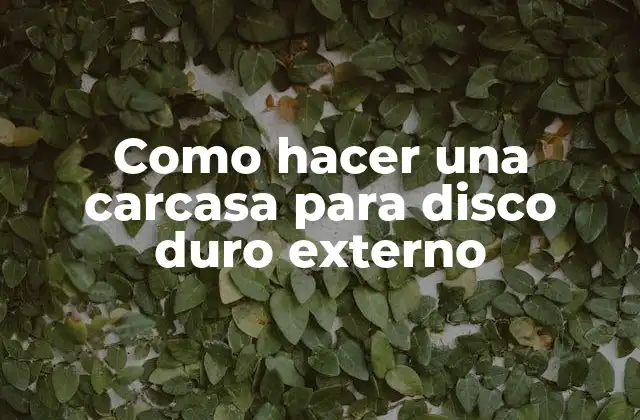 Como Hacer una Carcasa para Disco Duro Externo