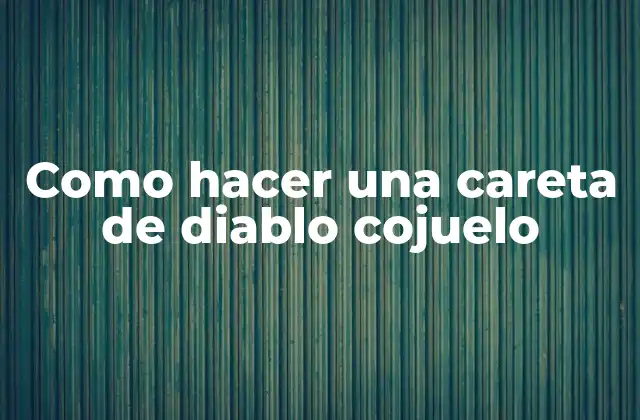 Como Hacer una Careta de Diablo Cojuelo