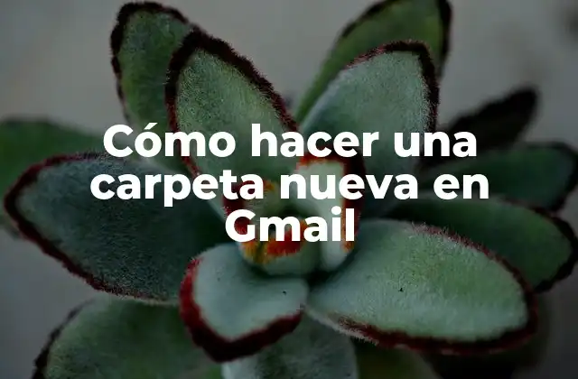 Cómo Hacer una Carpeta Nueva en Gmail 2 Crear una carpeta nueva en Gmail