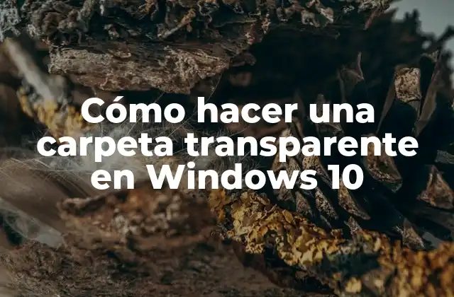 Cómo Hacer una Carpeta Transparente en Windows 10 2 Crear una carpeta transparente en Windows 10